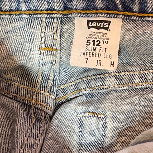 Vintage Levi's 512 Slim Tapered Mom Jeans 7 Jrs 97 - Picture 11 of 12